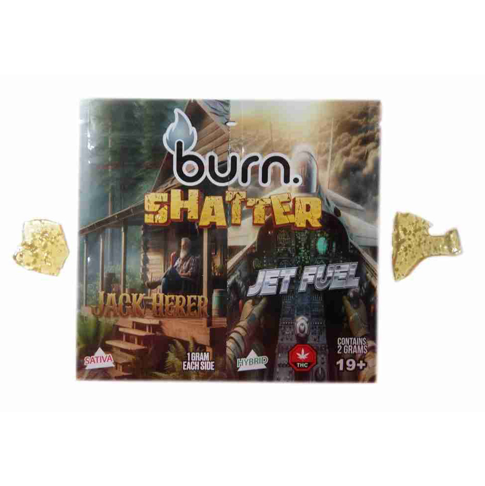 2g Shatter pack by Burn - Jack Herer & Jet Fuel