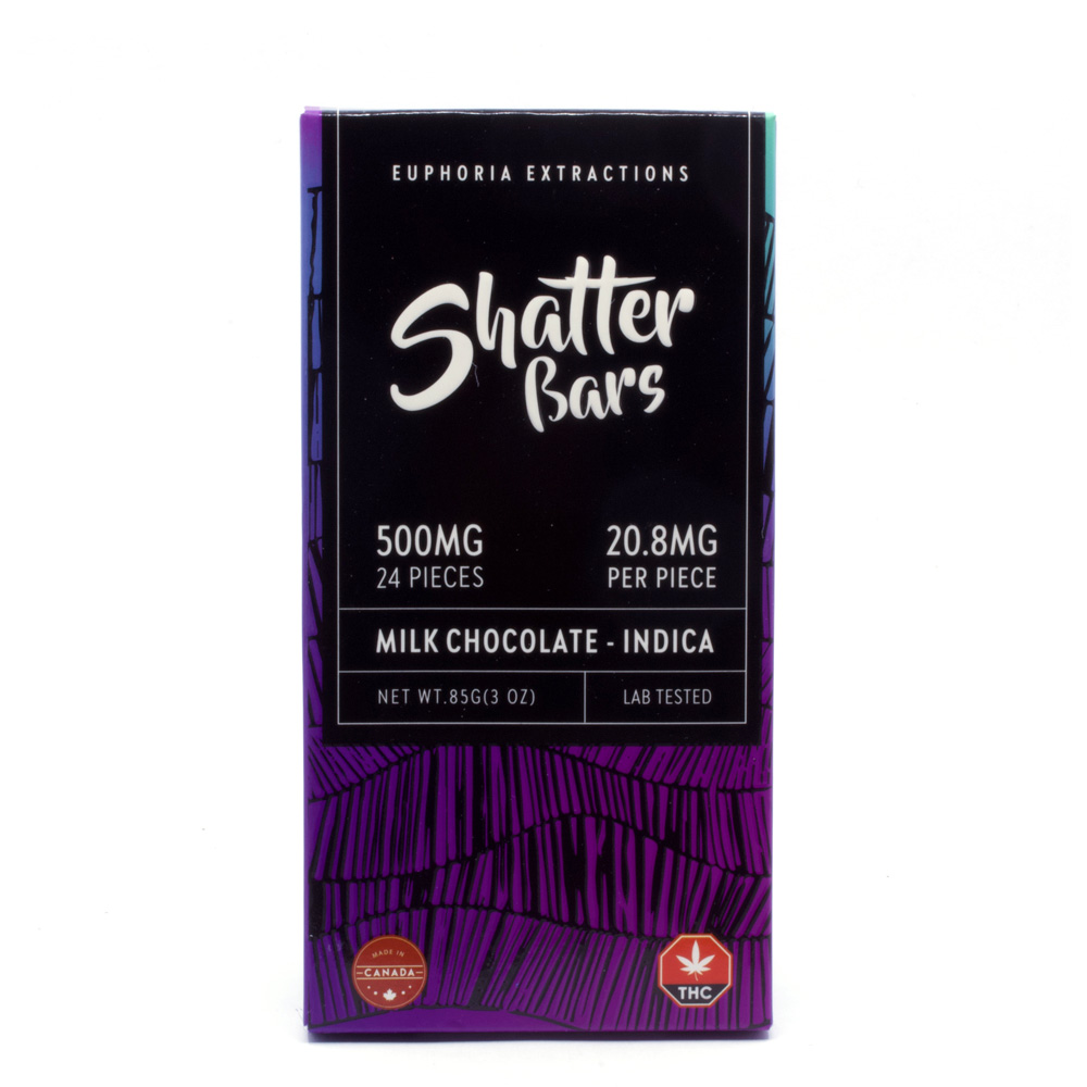 500mg Milk Chocolate Shatter Bars by Euphoria
