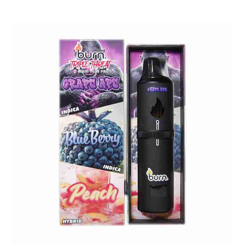 9g Triple Threat Grape Ape + Peach + Blueberry Vape
