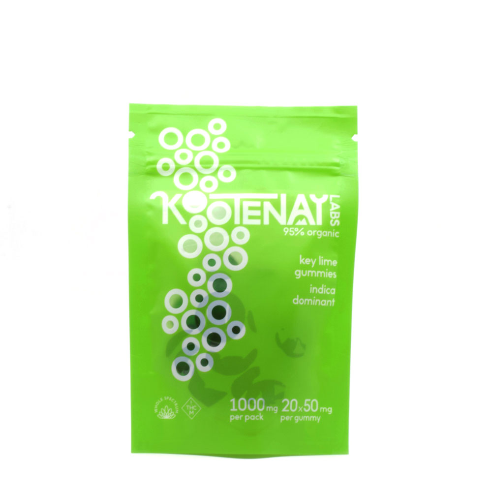  1000mg THC Indica Key Lime Gummies by Kooteney Labs