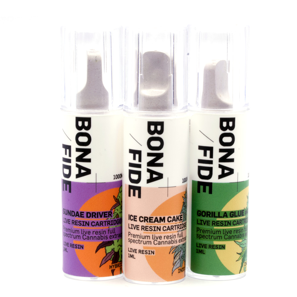 1g Live Resin Cartridges by Bonafide - Assorted